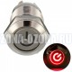 Кнопка без фиксации, водонепроницаемая, с красной LED подсветкой 220V. Купить недорого в Москве.